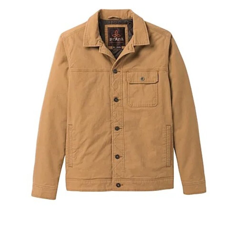 prAna Trembly Jacket Embark Brown Mens Medium Insulated Canvas New With Tags